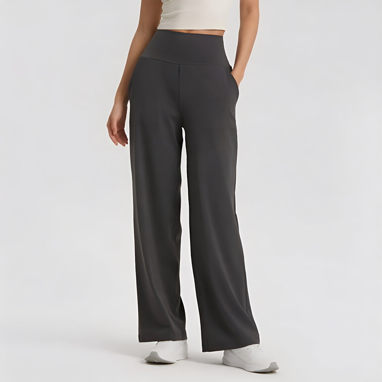 Nuls Loose Wide Leg Sweatpants High Waist Flowy Straight Leg