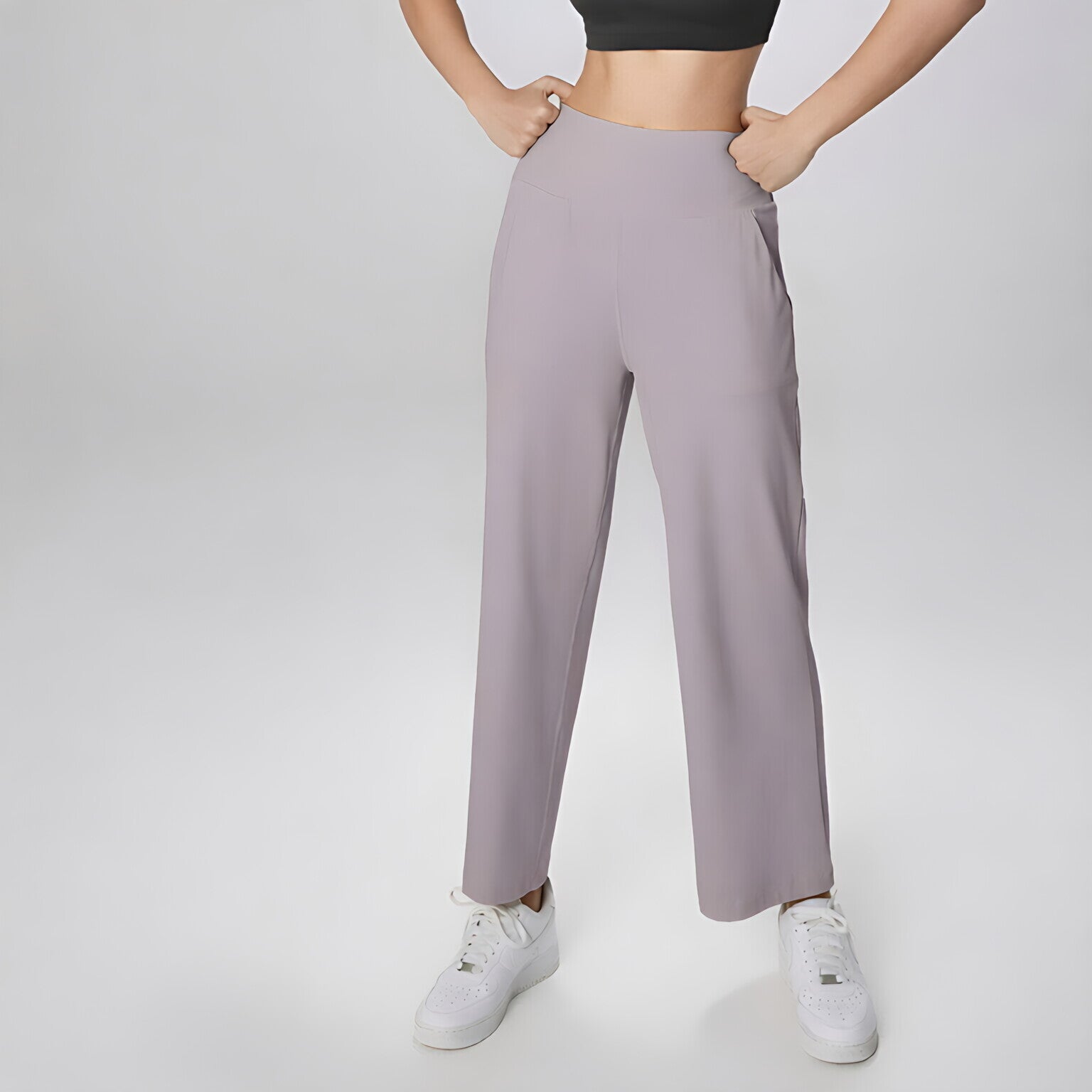 Nuls Loose Wide Leg Sweatpants High Waist Flowy Straight Leg
