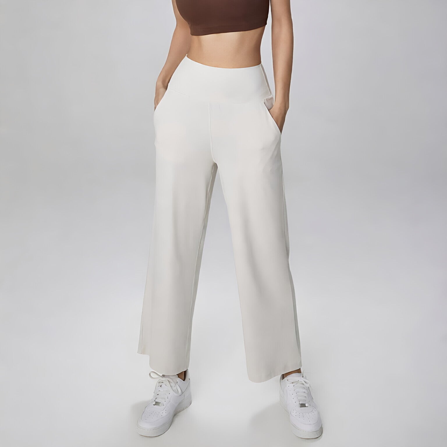 Nuls Loose Wide Leg Sweatpants High Waist Flowy Straight Leg