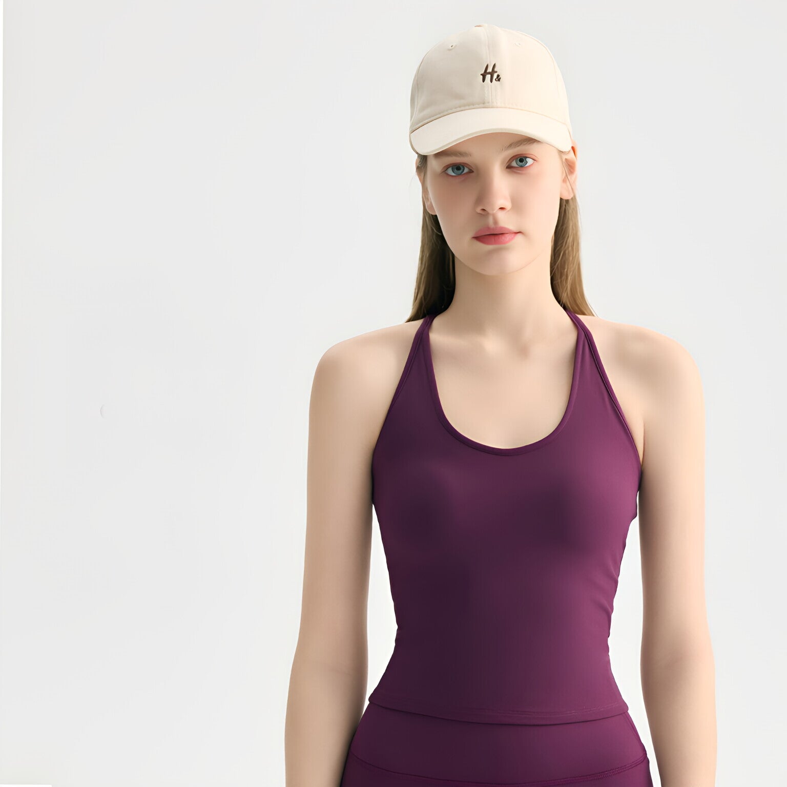 Women Built-in Cup U-Neck Spaghetti Strap Tank