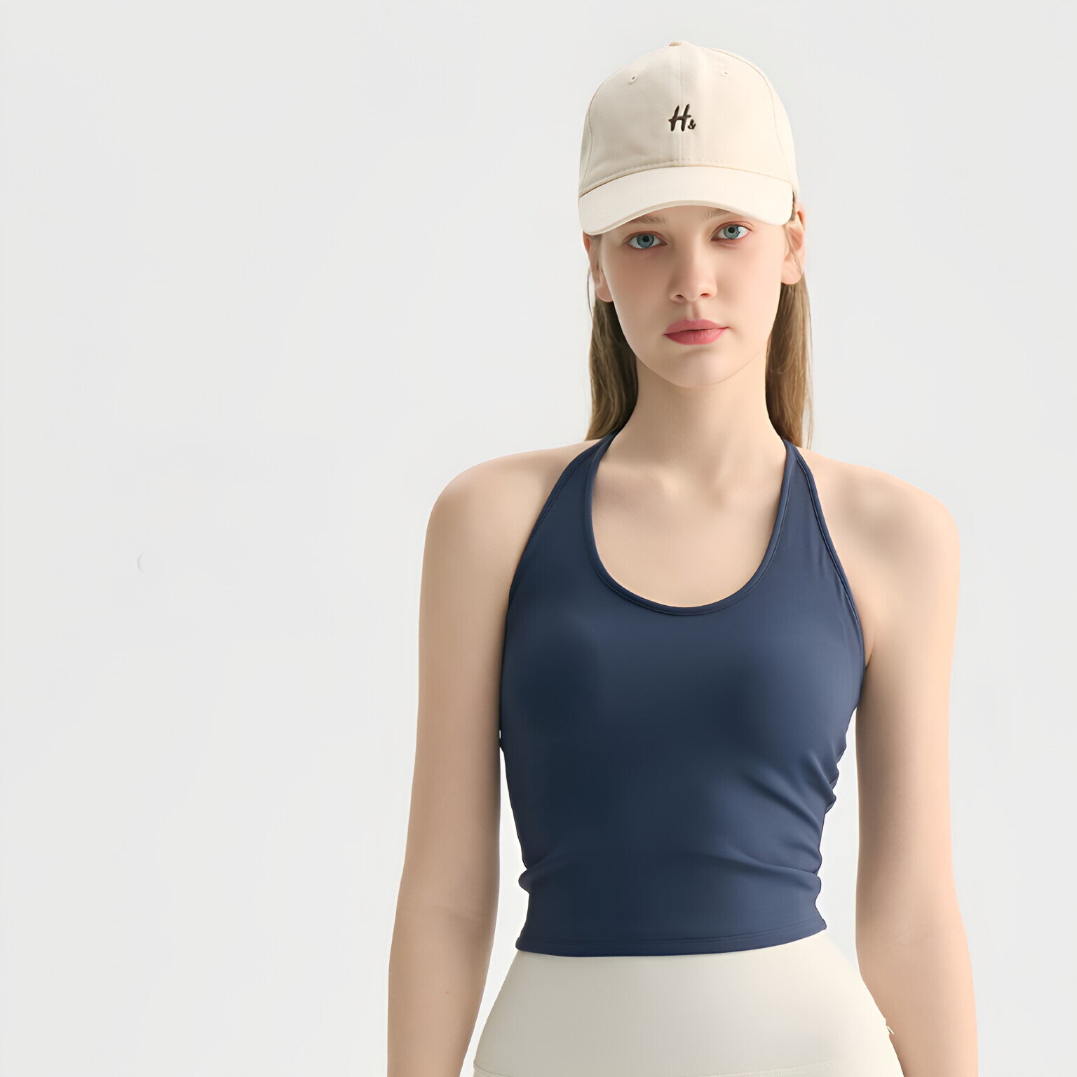 Women Built-in Cup U-Neck Spaghetti Strap Tank