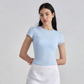 Women Bare Feel Waist-Cinching Short Sleeve T-Shirt