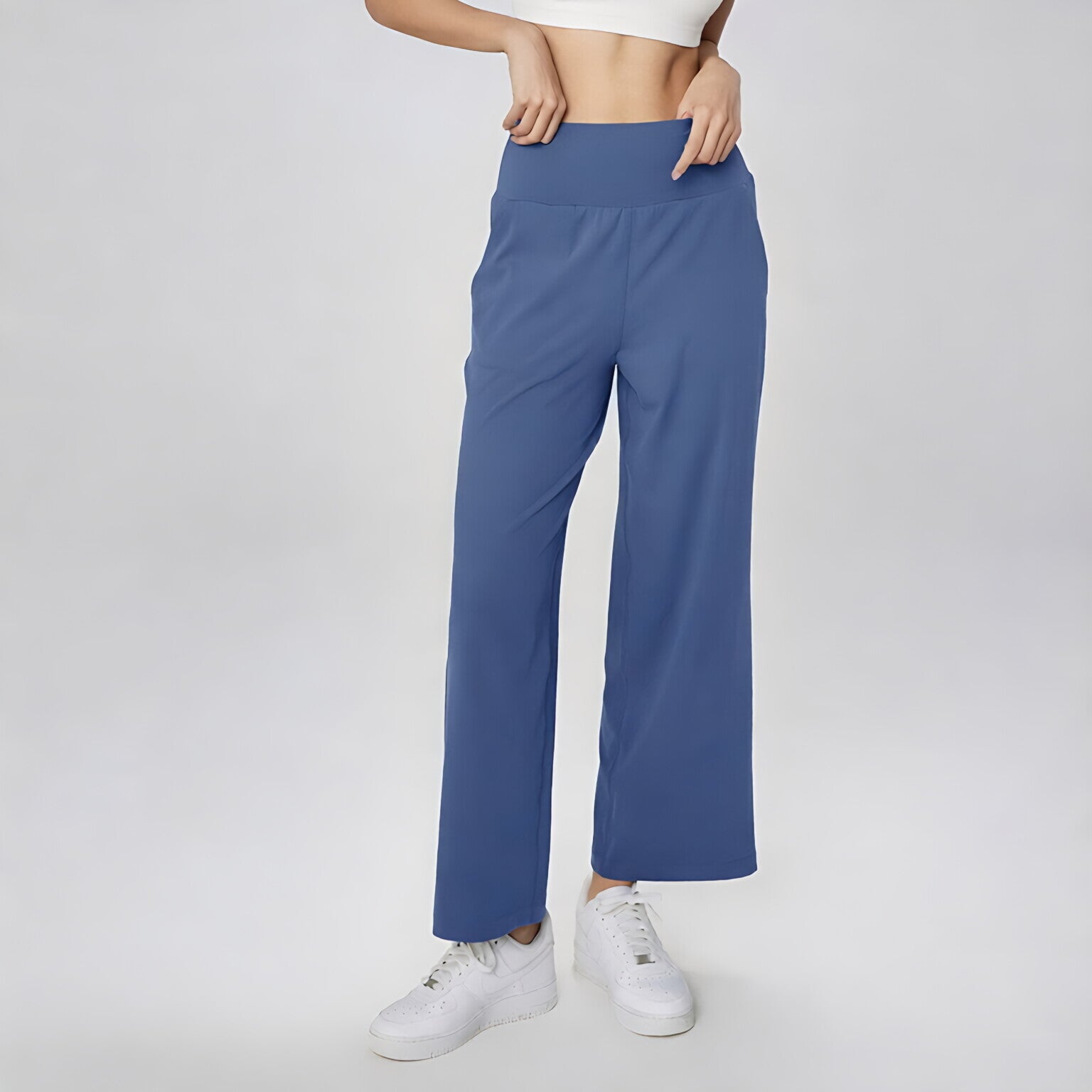 Nuls Loose Wide Leg Sweatpants High Waist Flowy Straight Leg