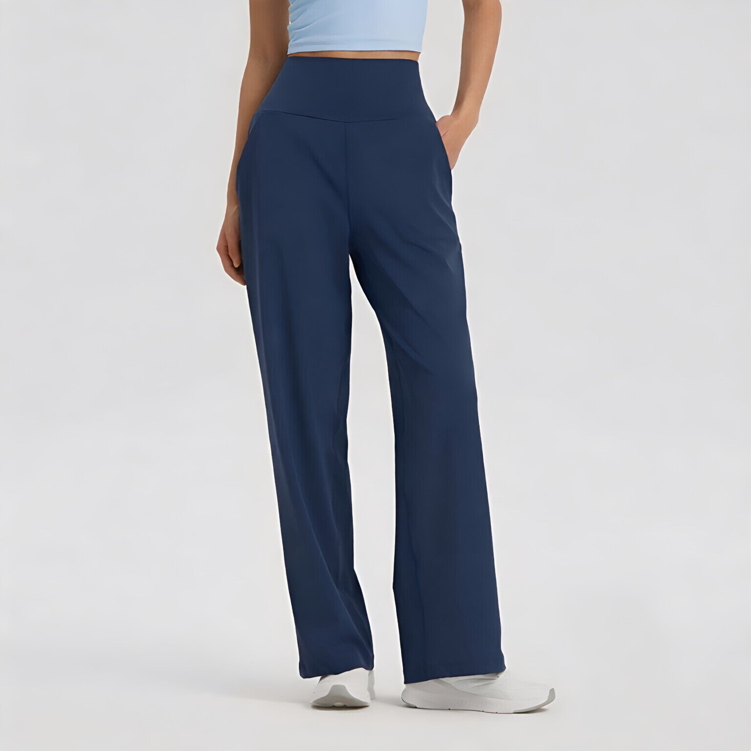Nuls Loose Wide Leg Sweatpants High Waist Flowy Straight Leg