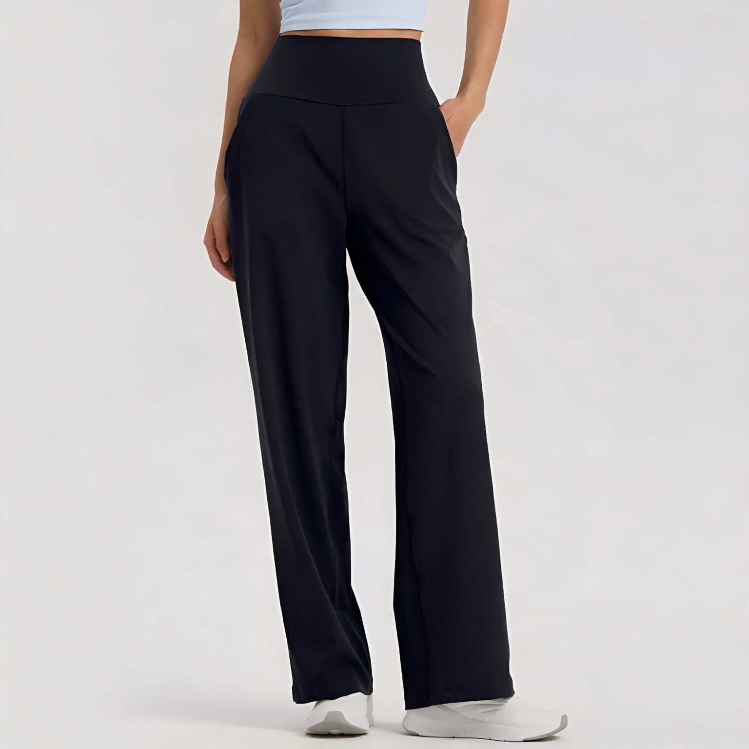 Nuls Loose Wide Leg Sweatpants High Waist Flowy Straight Leg