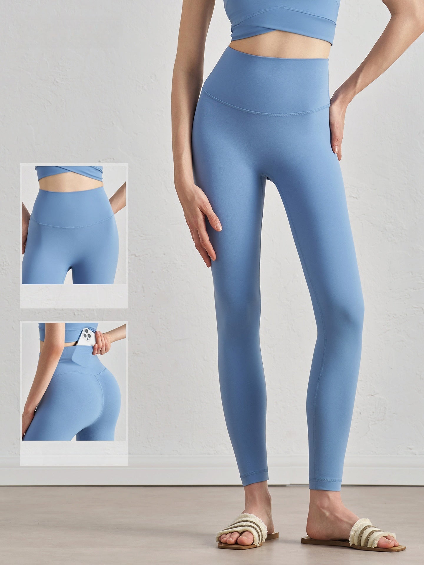 Women High Waist Peach Lift Bare Feel Sculpting Legging
