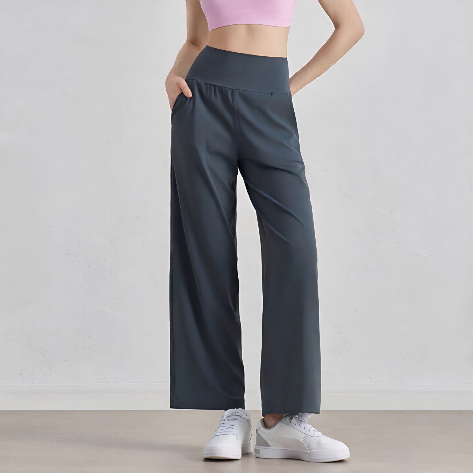 Nuls Loose Wide Leg Sweatpants High Waist Flowy Straight Leg
