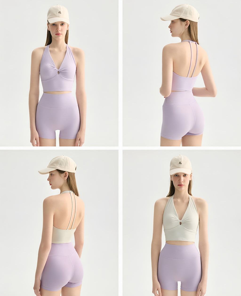 Bow Tie V Neck Strapless Yoga Bra Adjustable Back Gym