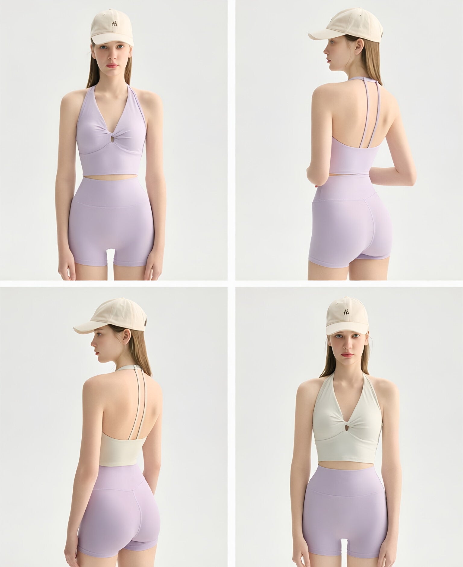 Bow Tie V Neck Strapless Yoga Bra Adjustable Back Gym