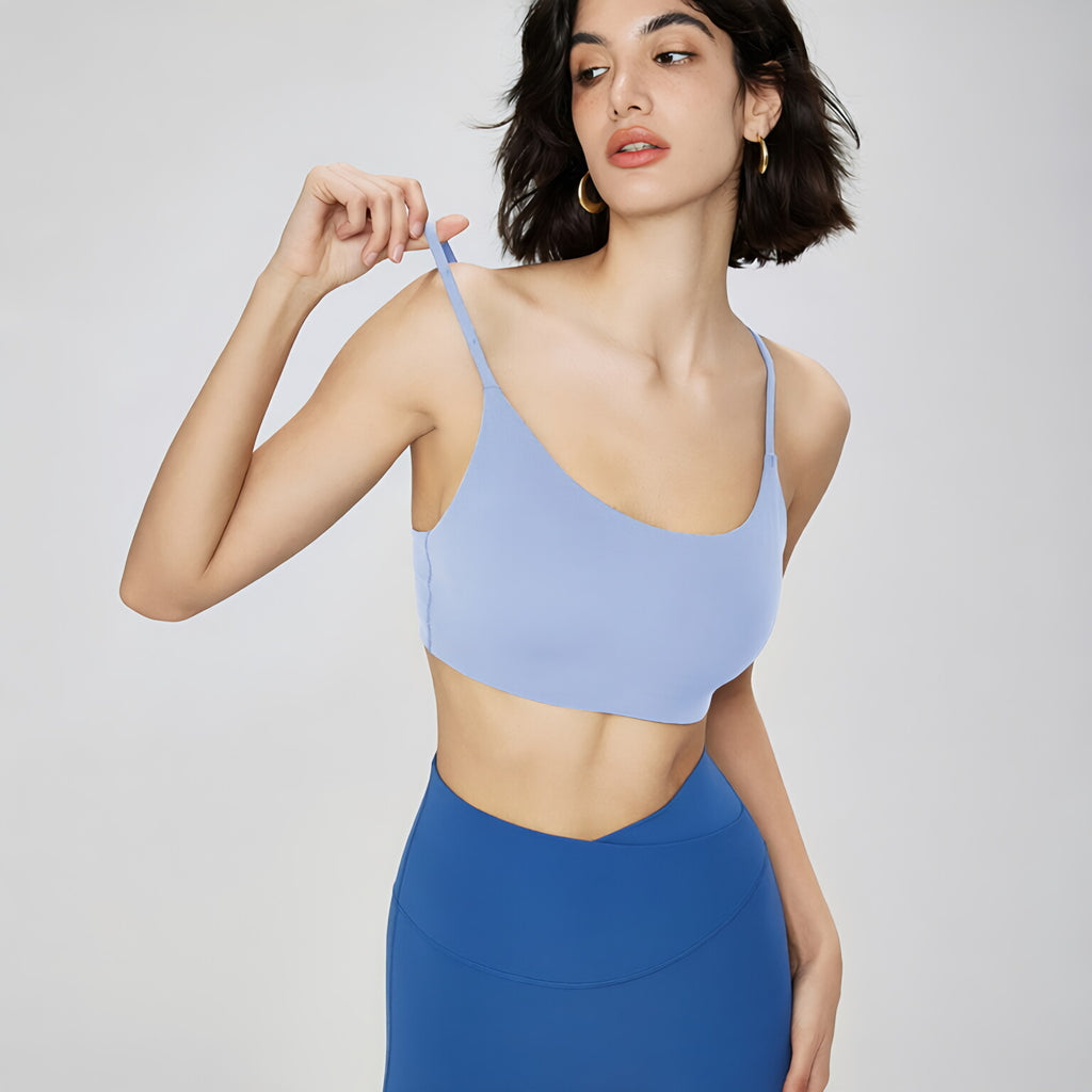 Built-in Cup U-Neck Spaghetti Strap Tank