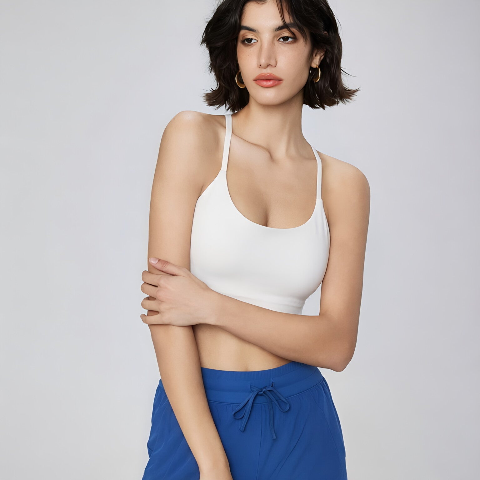 Built-in Cup U-Neck Spaghetti Strap Tank