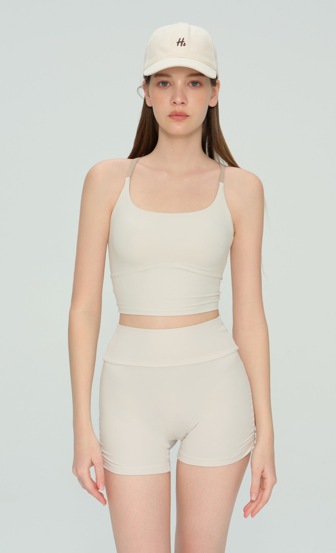 Color Block Backless Yoga Bra Cross Back Breathable Slim