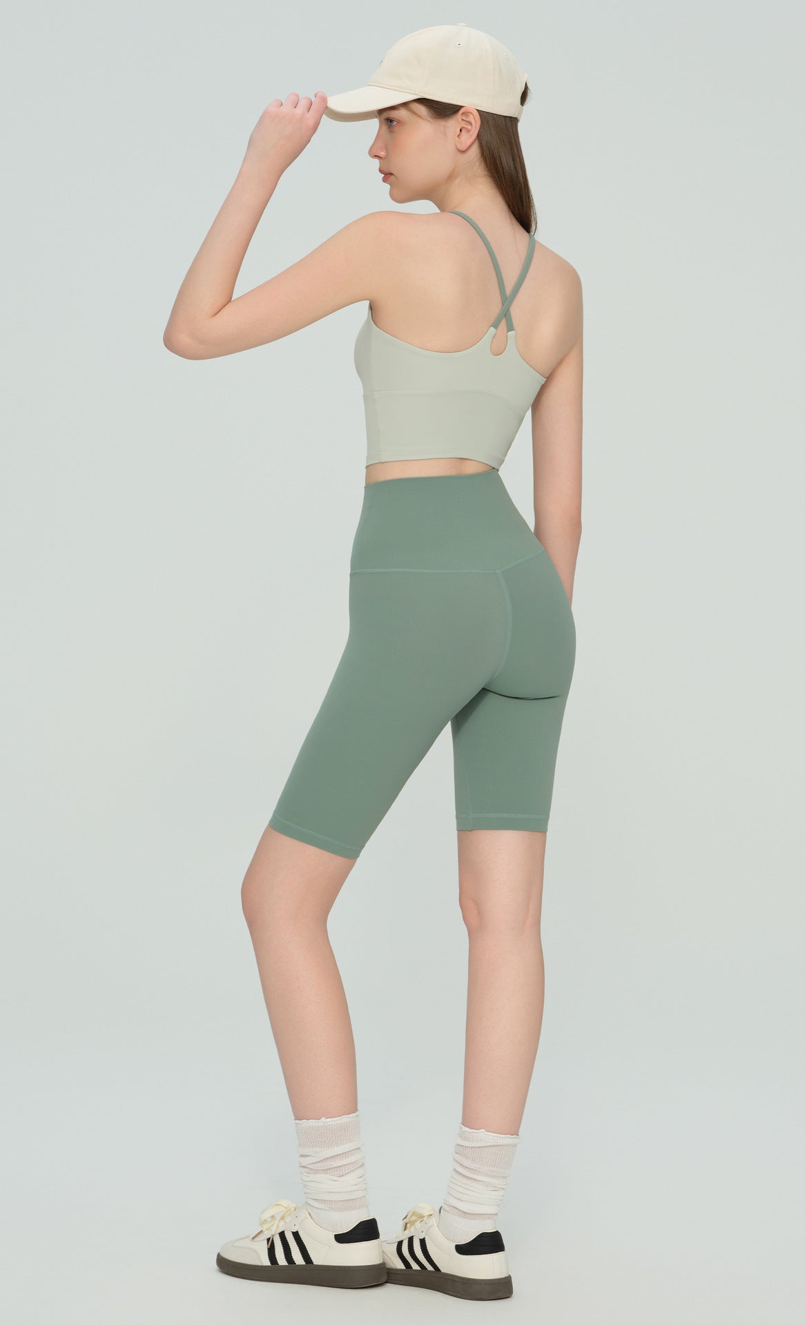 Color Block Backless Yoga Bra Cross Back Breathable Slim