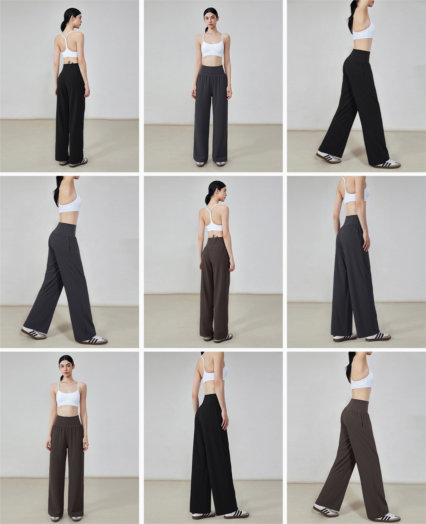 Cooling High Waist Straight Leg Yoga Pants Women Slim Fit Gym