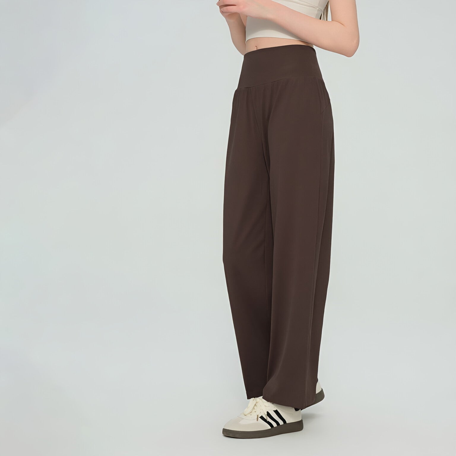 Cooling High Waist Straight Leg Yoga Pants Women Slim Fit Gym