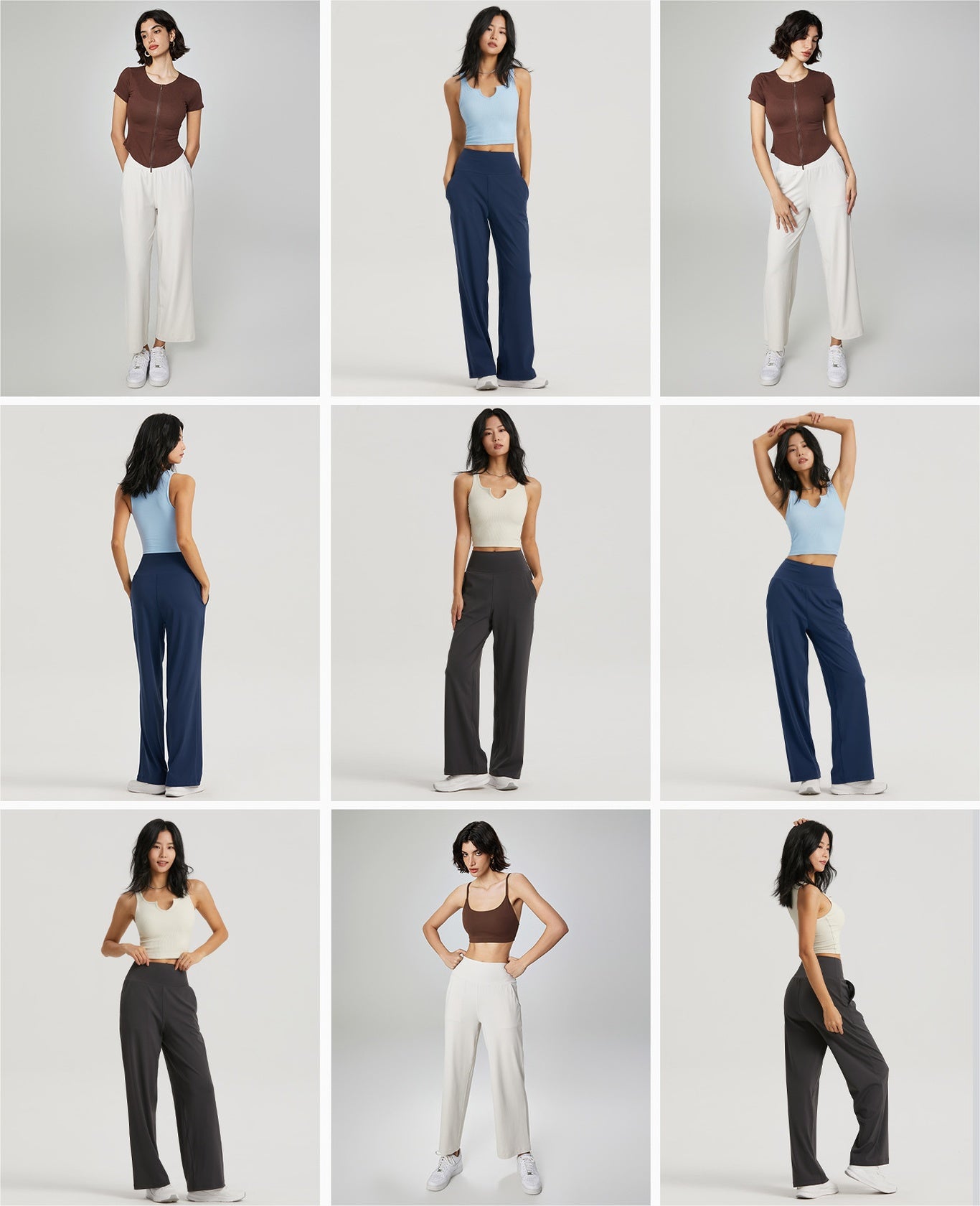 Nuls Loose Wide Leg Sweatpants High Waist Flowy Straight Leg