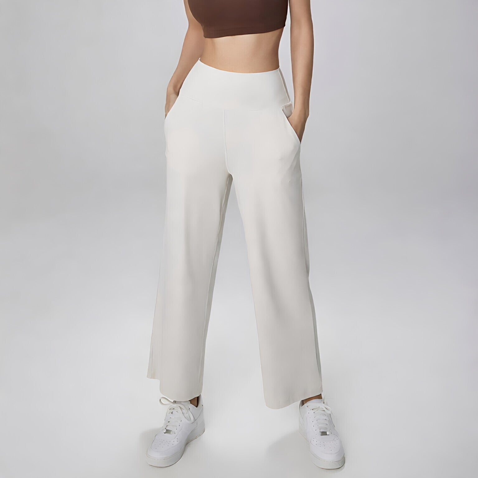Nuls Loose Wide Leg Sweatpants High Waist Flowy Straight Leg