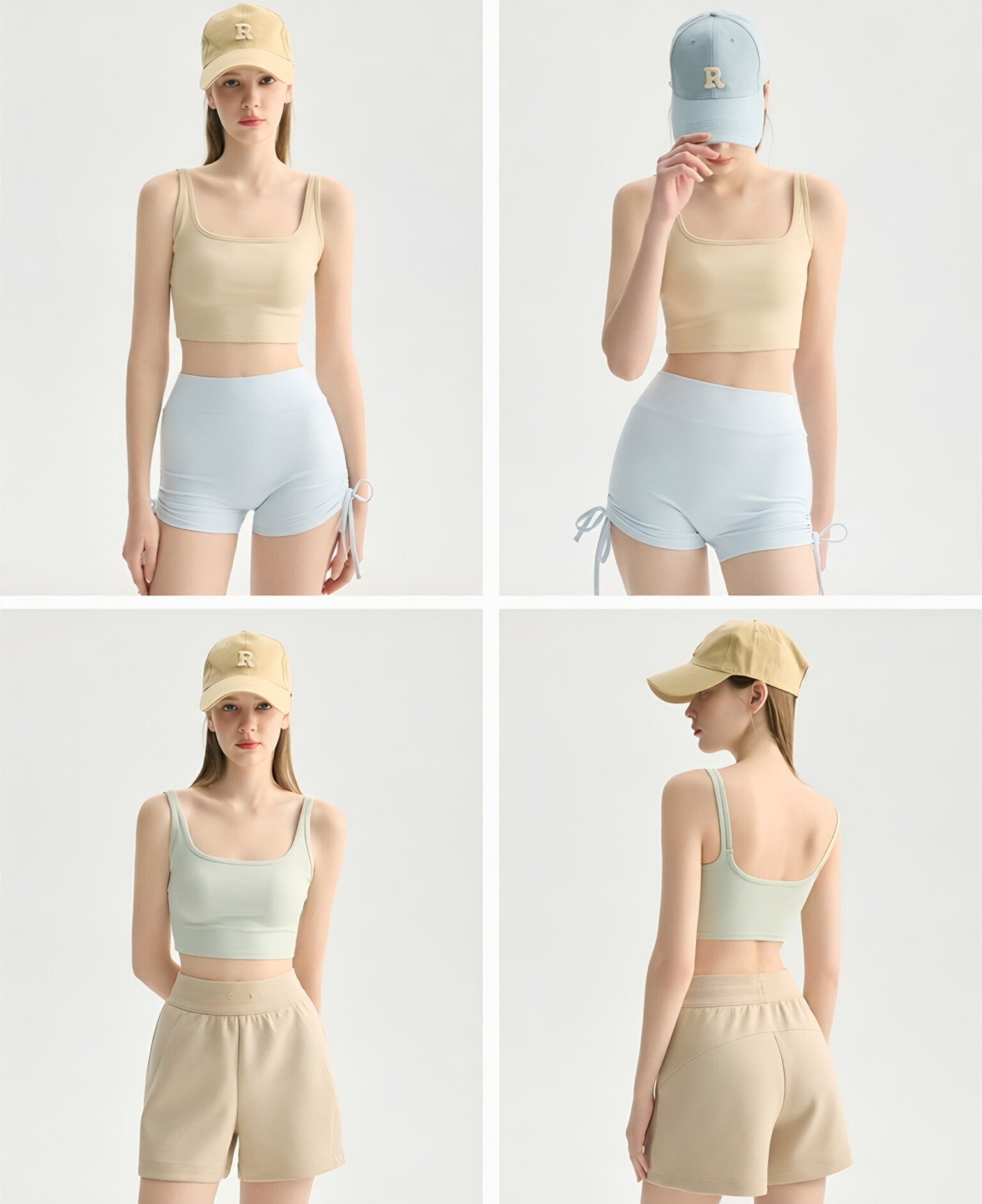 Deep U Neck Yoga Bra Shock Absorb Anti Sag Sports Tank Top