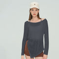 Wholesale Crew Neck Yoga T-Shirt Women Soft Cotton Blend Four-Way Stretch Quick Dry Pilates Top