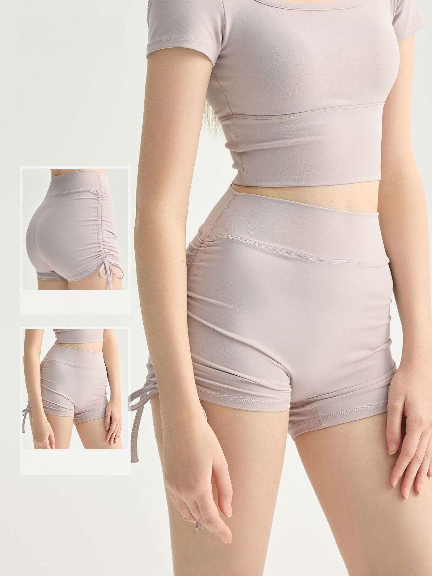 High Waist Peach Lift Drawstring Shorts