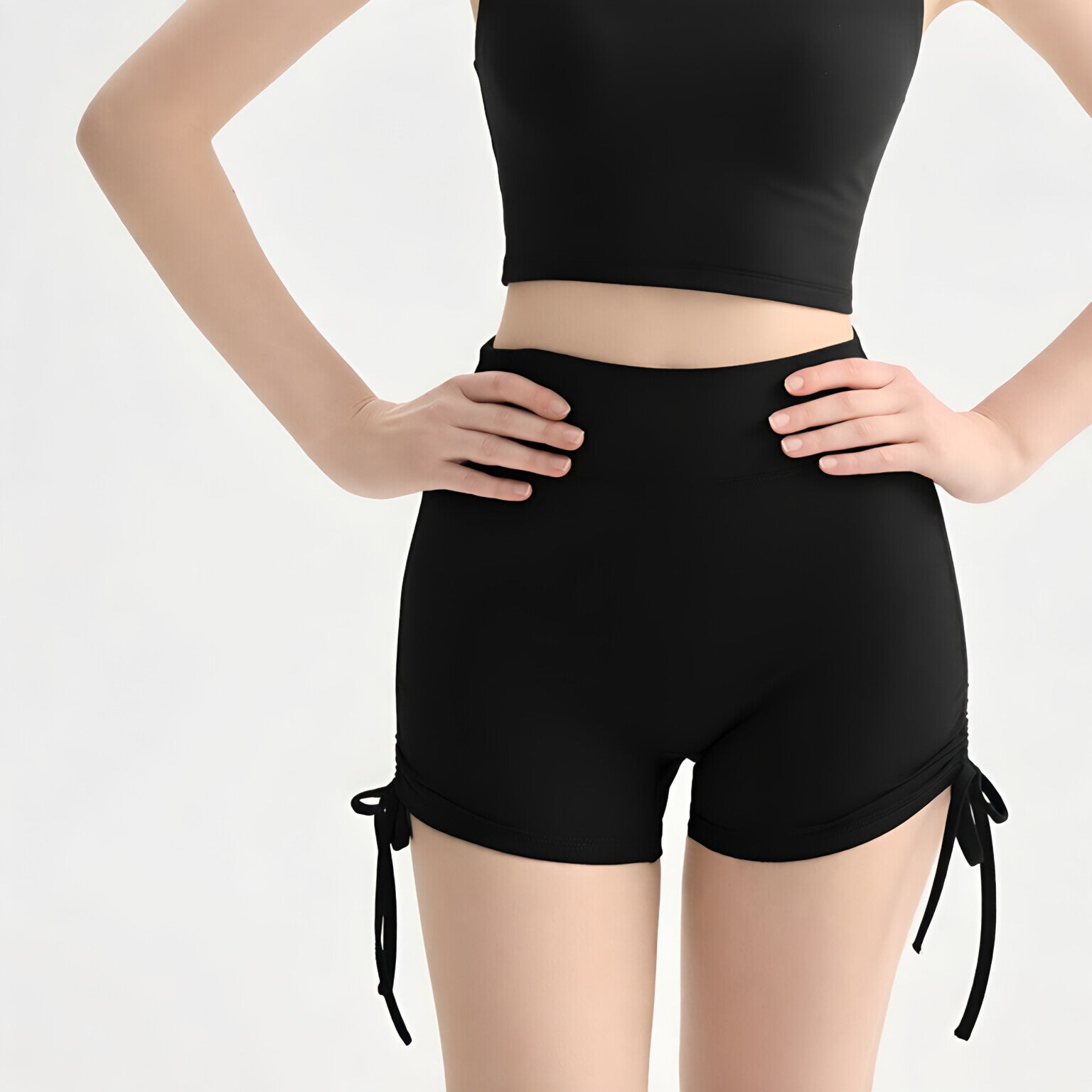 High Waist Peach Lift Drawstring Shorts