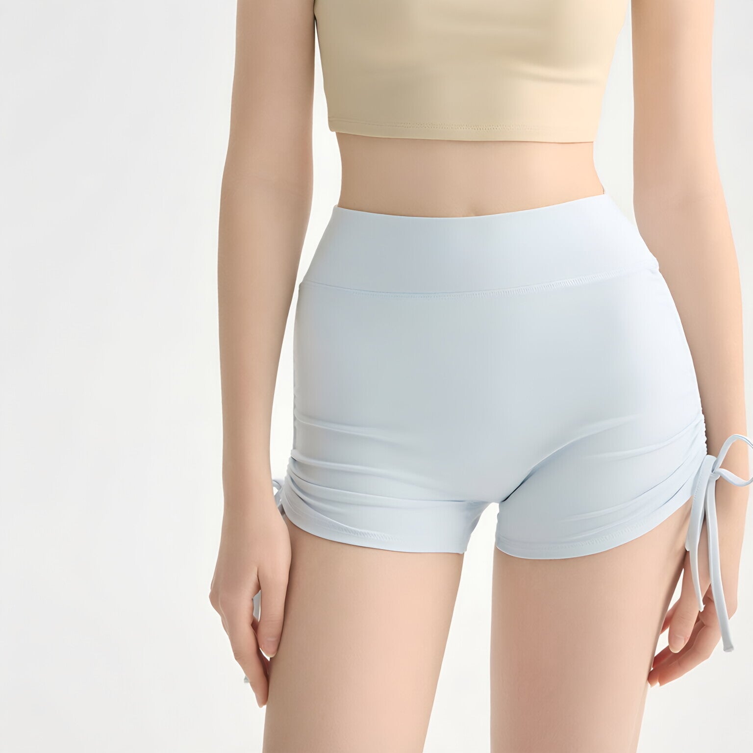 High Waist Peach Lift Drawstring Shorts