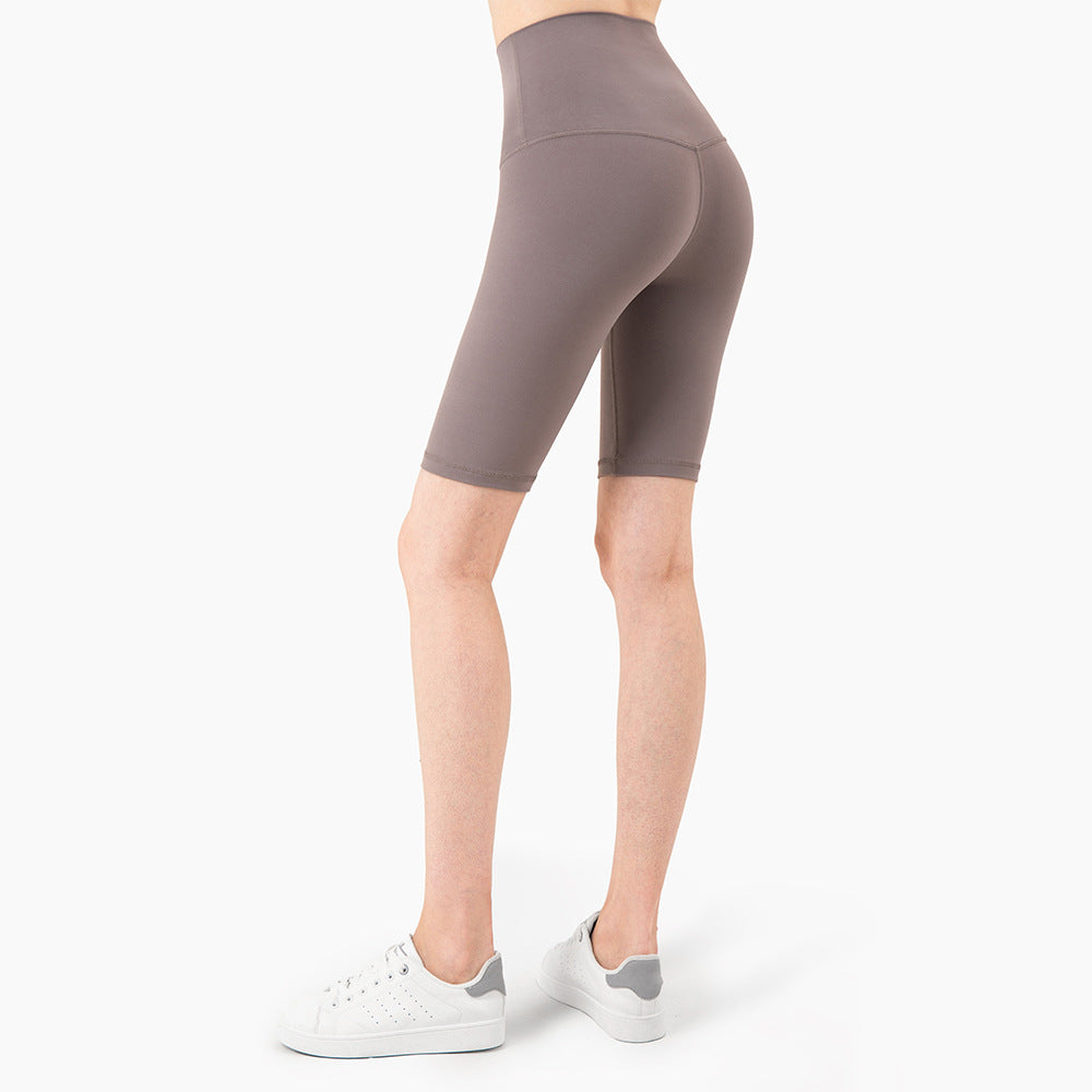 High Waist Peach Lift No Front Seam Bare Feel Shorts 5"