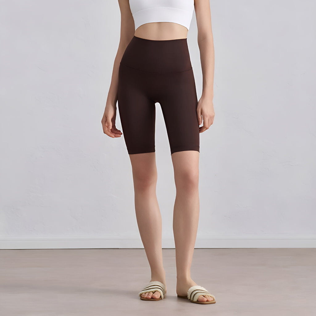 High Waist Peach Lift No Front Seam Bare Feel Shorts 5"