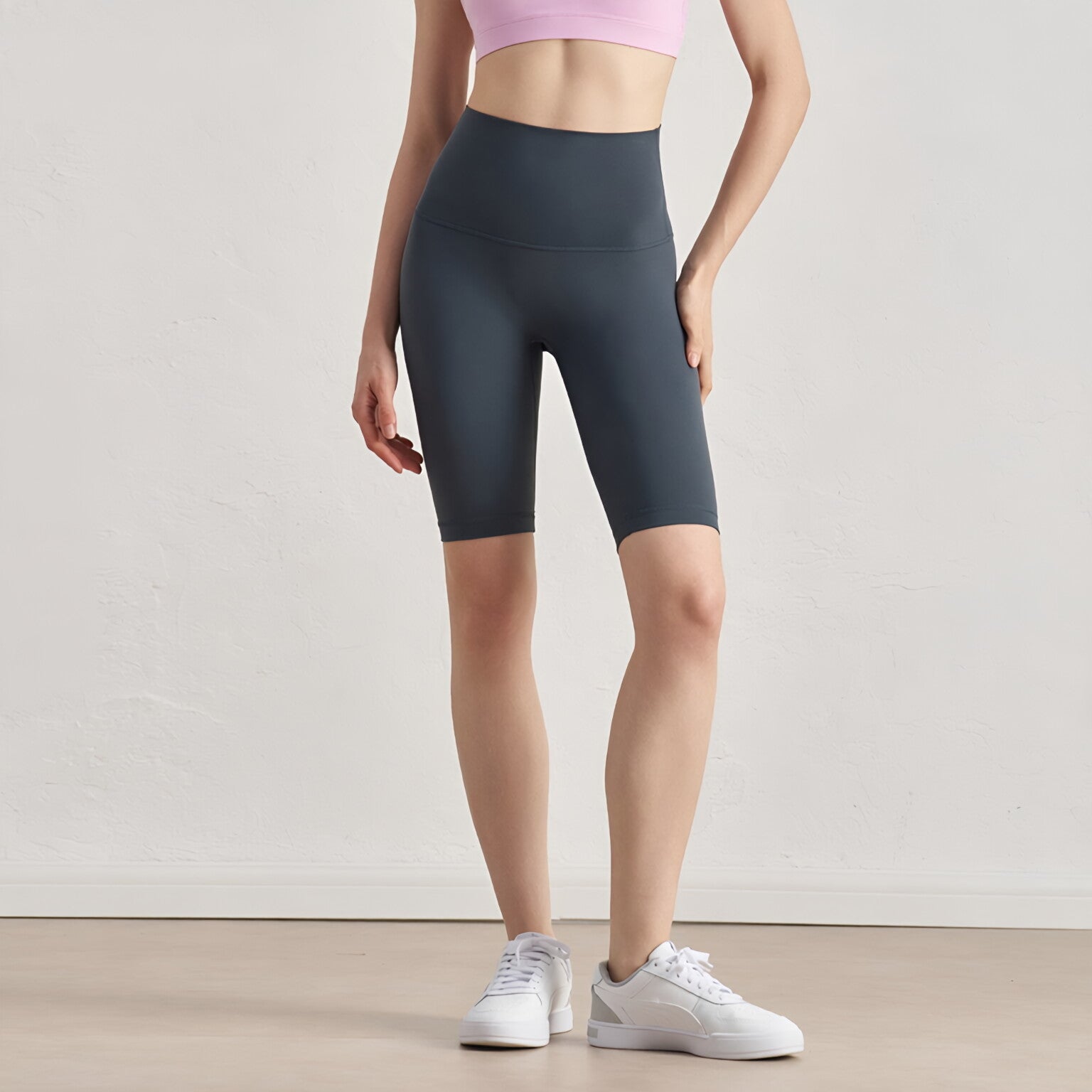 High Waist Peach Lift No Front Seam Bare Feel Shorts 5"