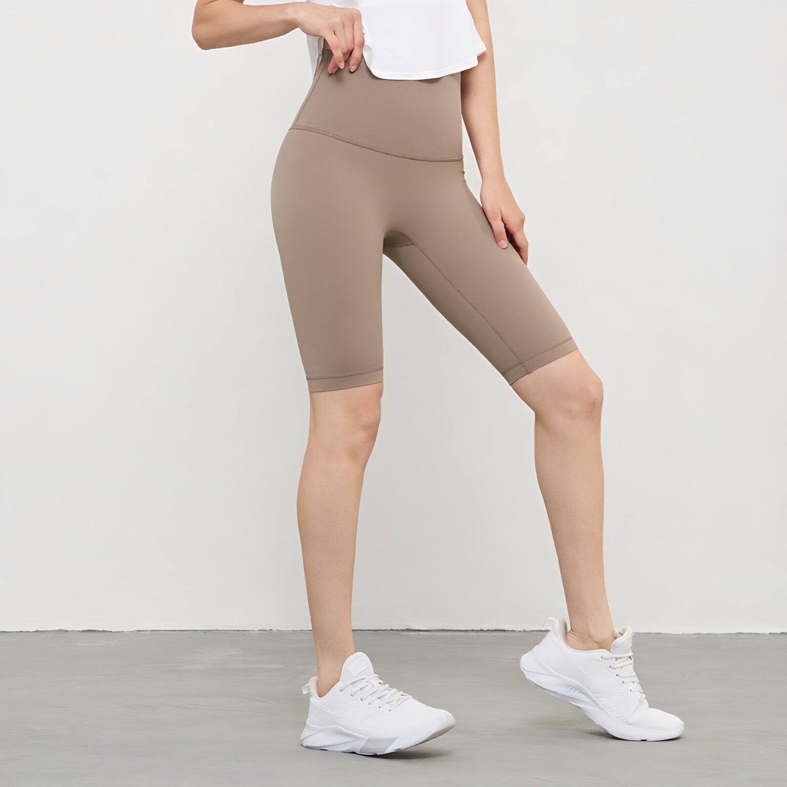 High Waist Peach Lift No Front Seam Bare Feel Shorts 5"