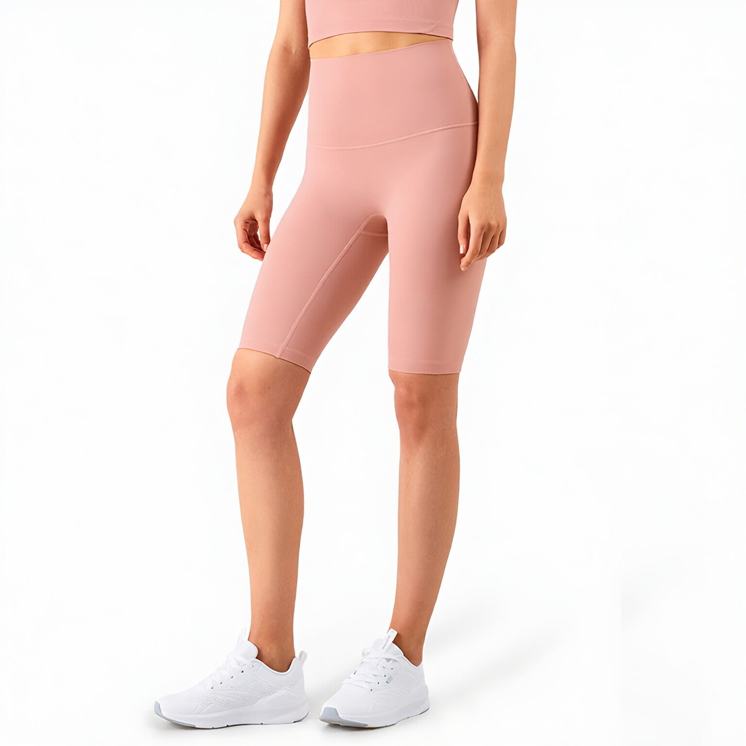 High Waist Peach Lift No Front Seam Bare Feel Shorts 5"