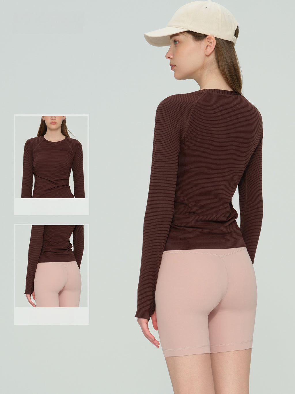 Long Sleeve Yoga Top Women Round Neck Versatile Gym Workout