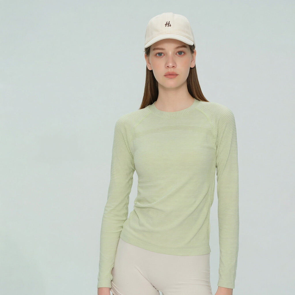 Long Sleeve Yoga Top Women Round Neck Versatile Gym Workout