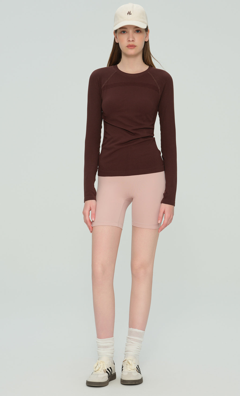 Long Sleeve Yoga Top Women Round Neck Versatile Gym Workout