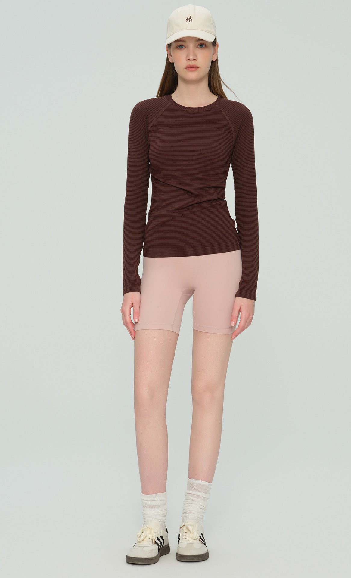 Long Sleeve Yoga Top Women Round Neck Versatile Gym Workout