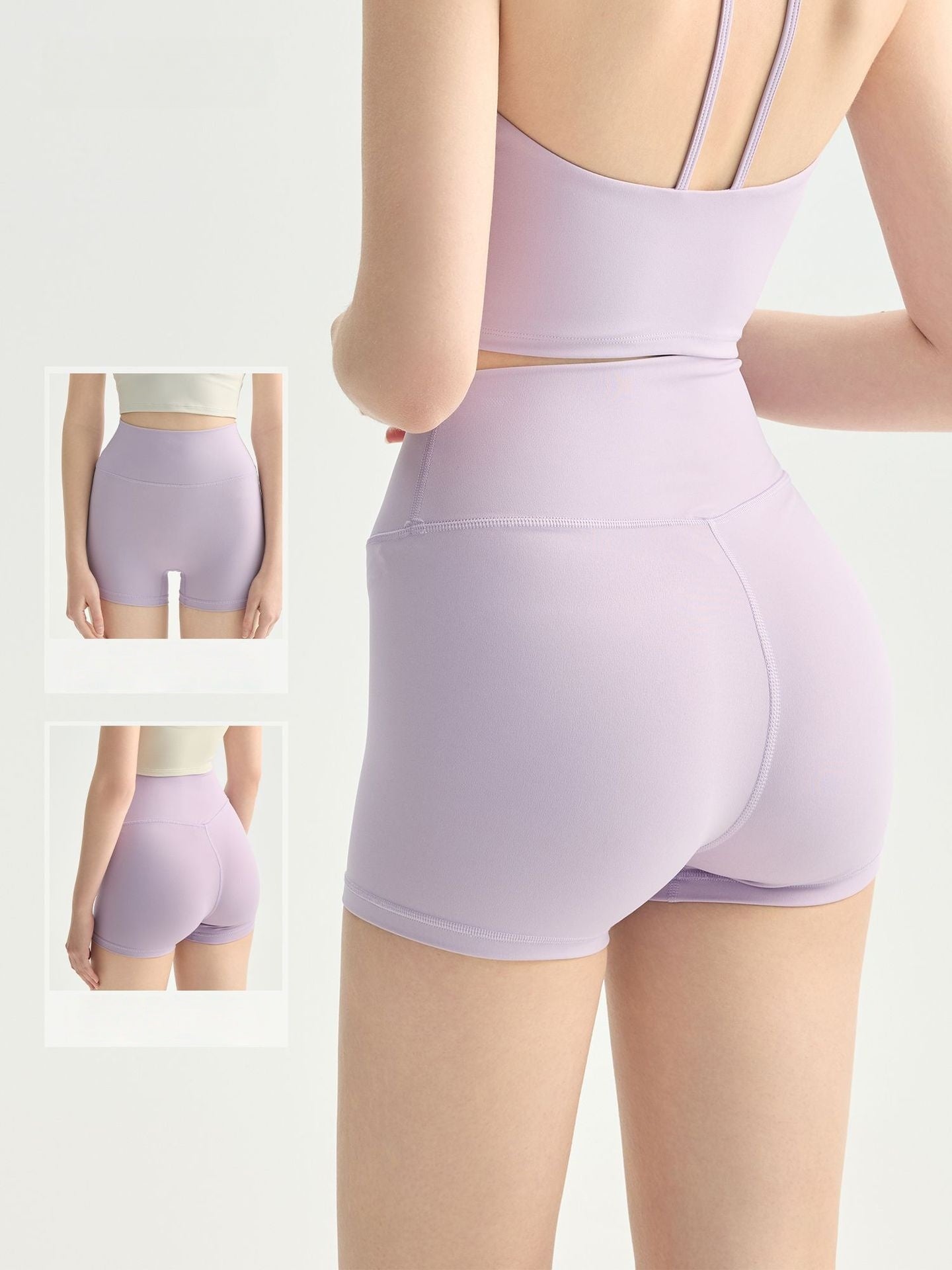 Nude Feel High Waist Yoga Shorts Peach Lift Pilates Hot