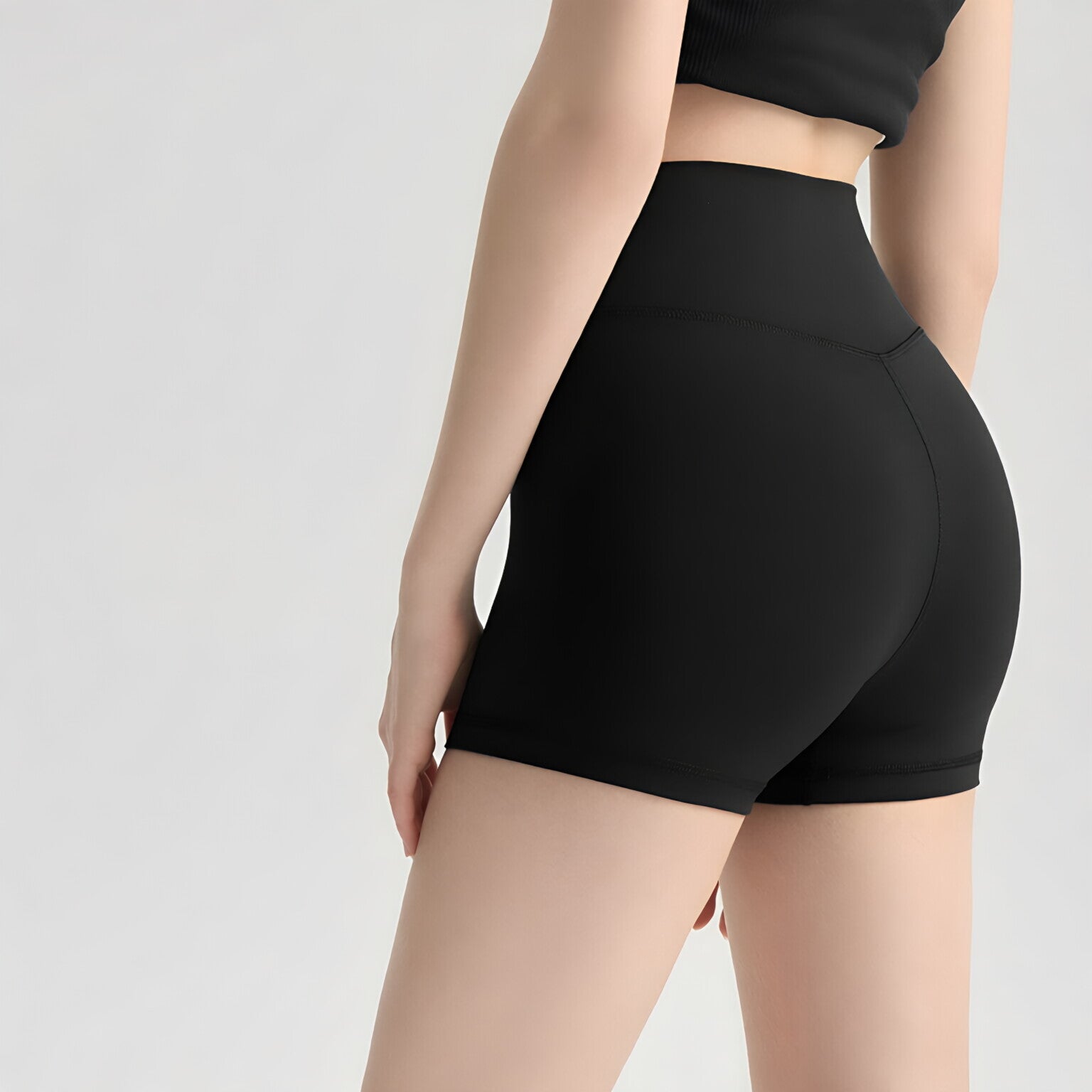 Nude Feel High Waist Yoga Shorts Peach Lift Pilates Hot