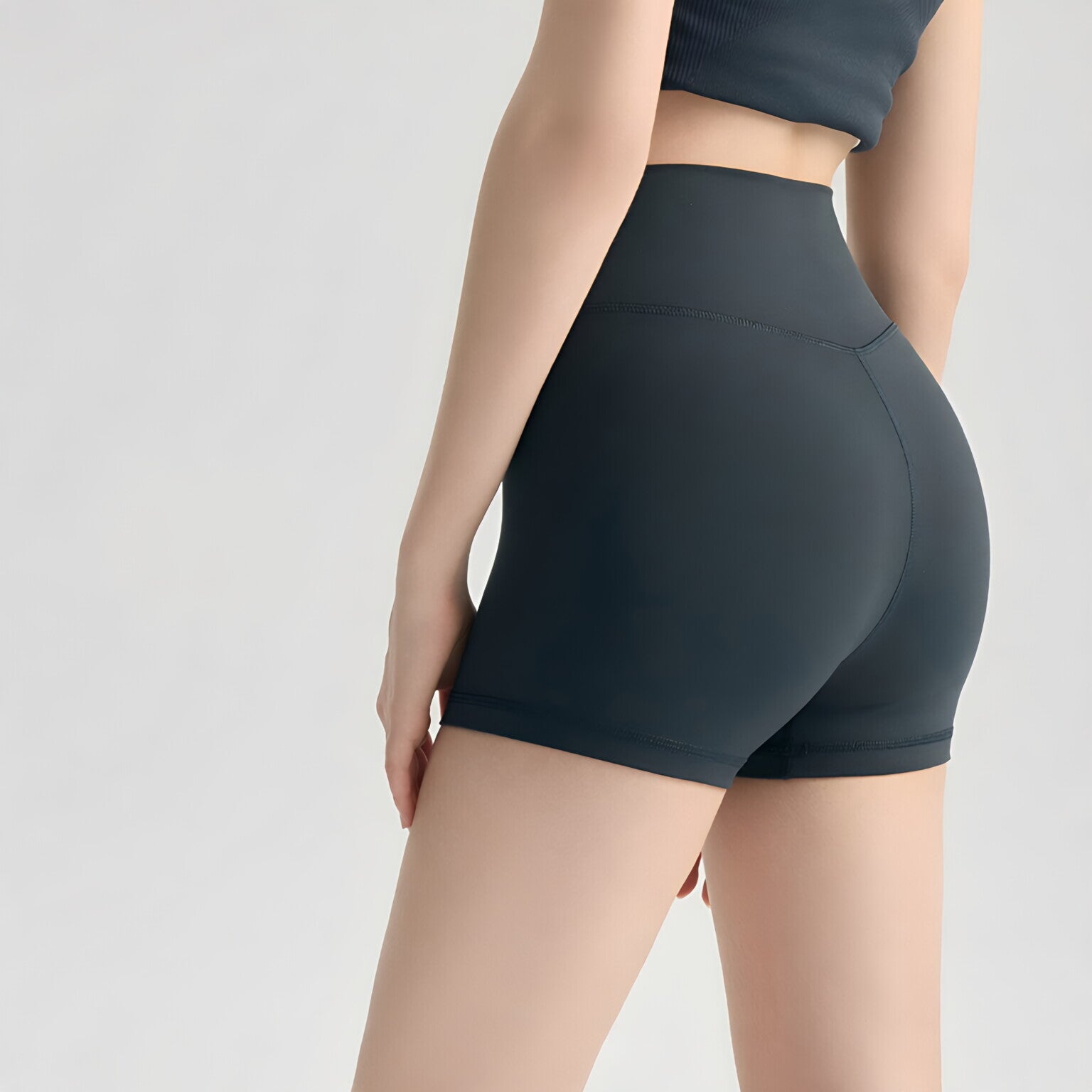 Nude Feel High Waist Yoga Shorts Peach Lift Pilates Hot