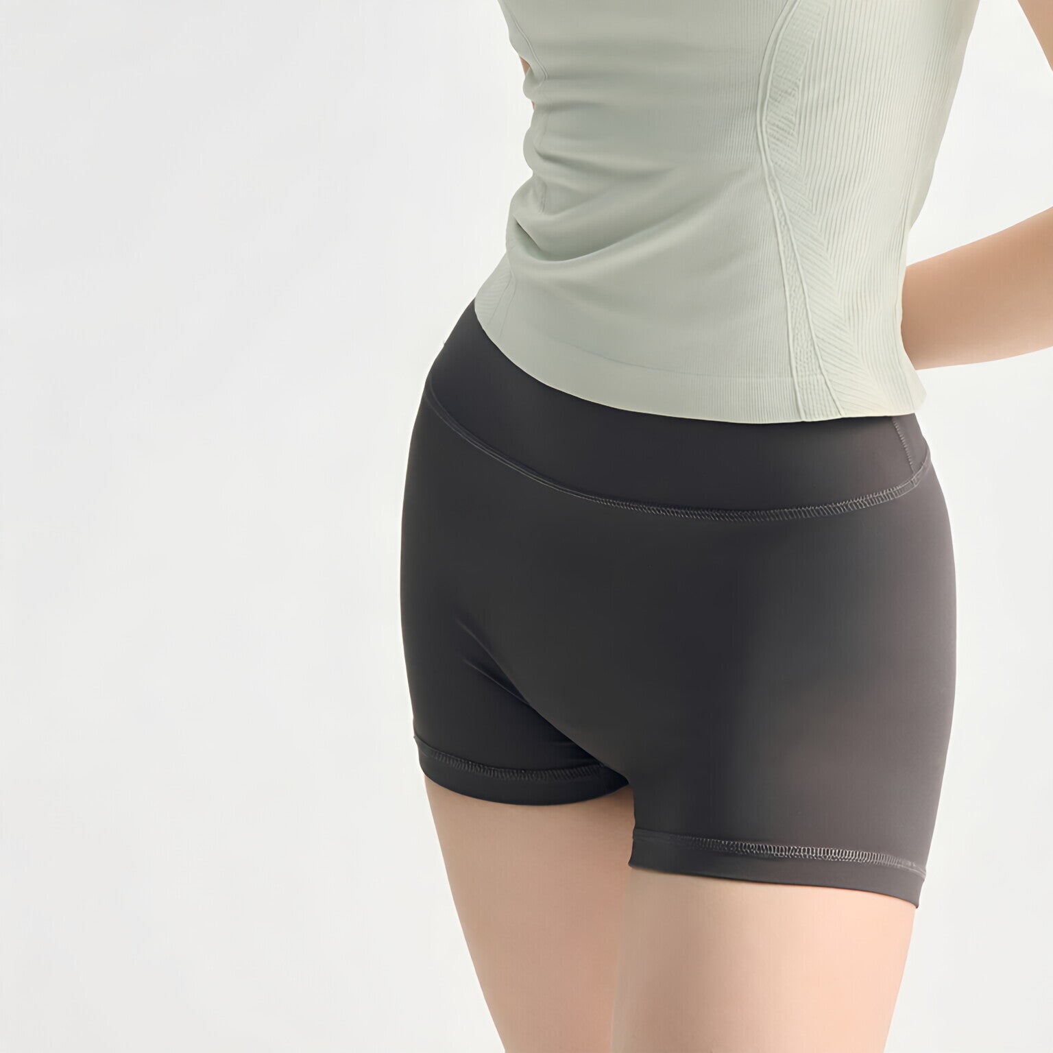 Nude Feel High Waist Yoga Shorts Peach Lift Pilates Hot