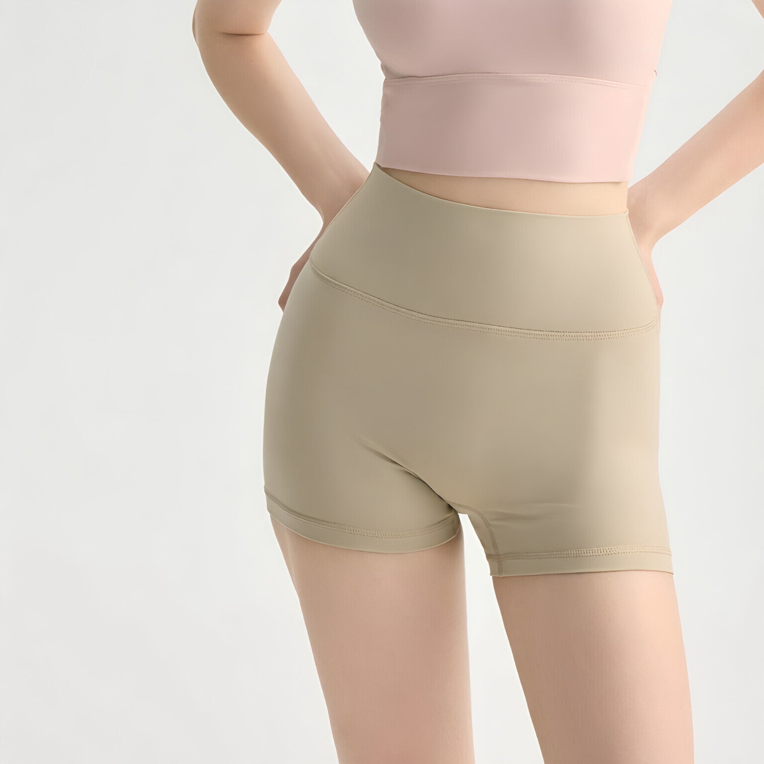Nude Feel High Waist Yoga Shorts Peach Lift Pilates Hot