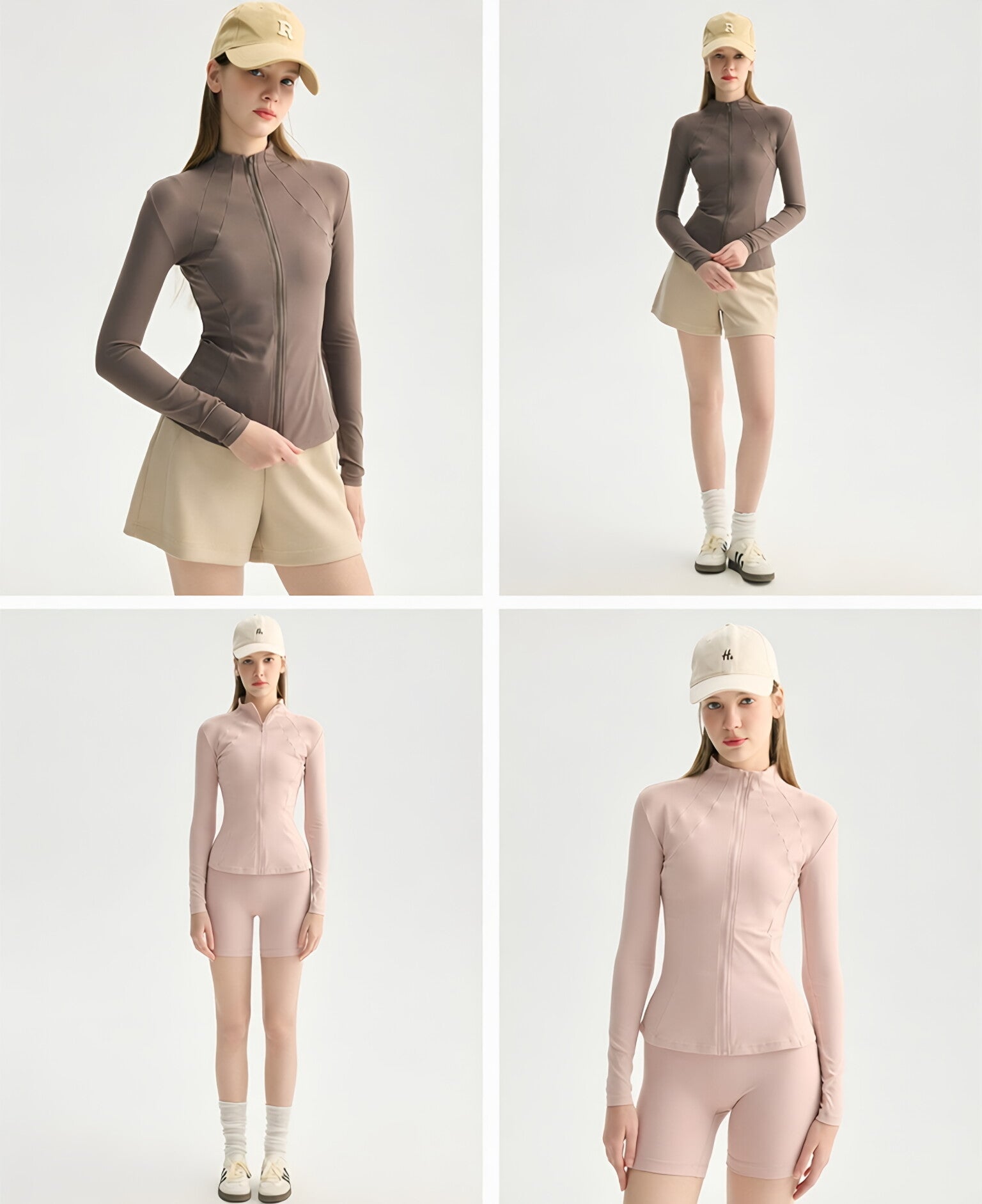 Nude Feel Zip Up Yoga Jacket Stand Collar Slim Workout