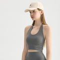 NUF Halter Sports Bra Women Push Up Yoga Bra with Padded Cups
