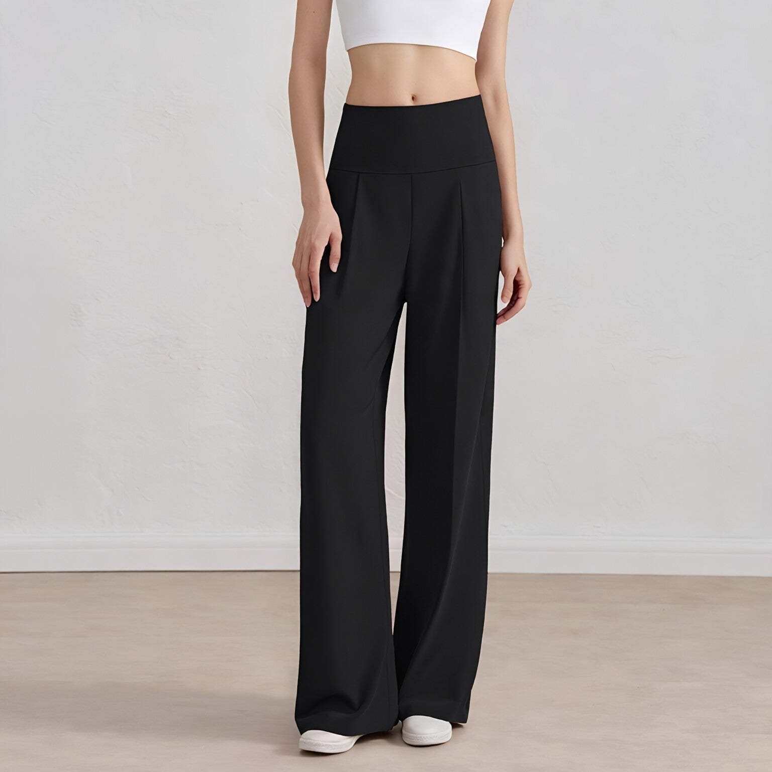 NUF High Waist Athletic Wide Leg Pants Flowy Slimming