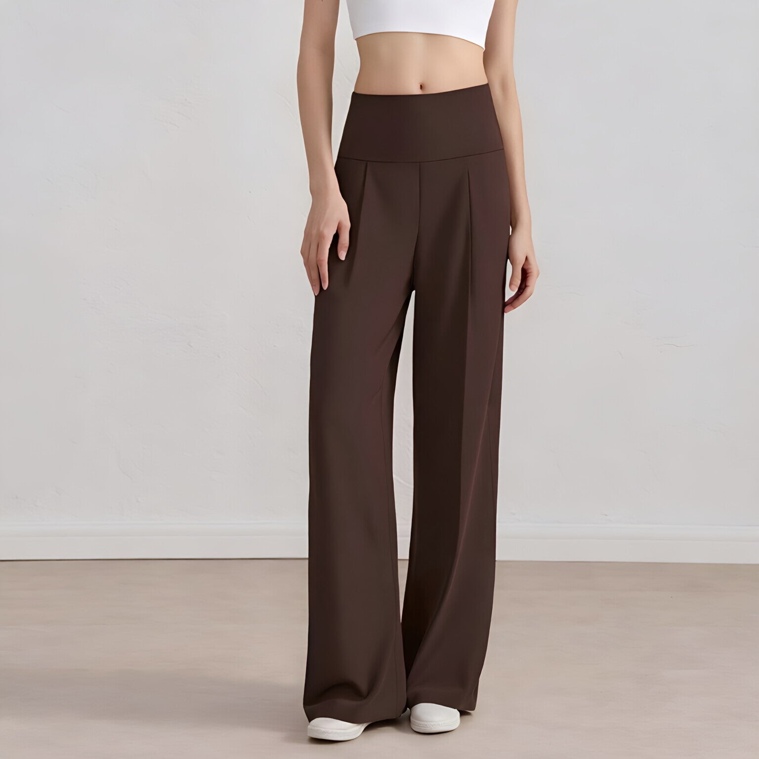 NUF High Waist Athletic Wide Leg Pants Flowy Slimming