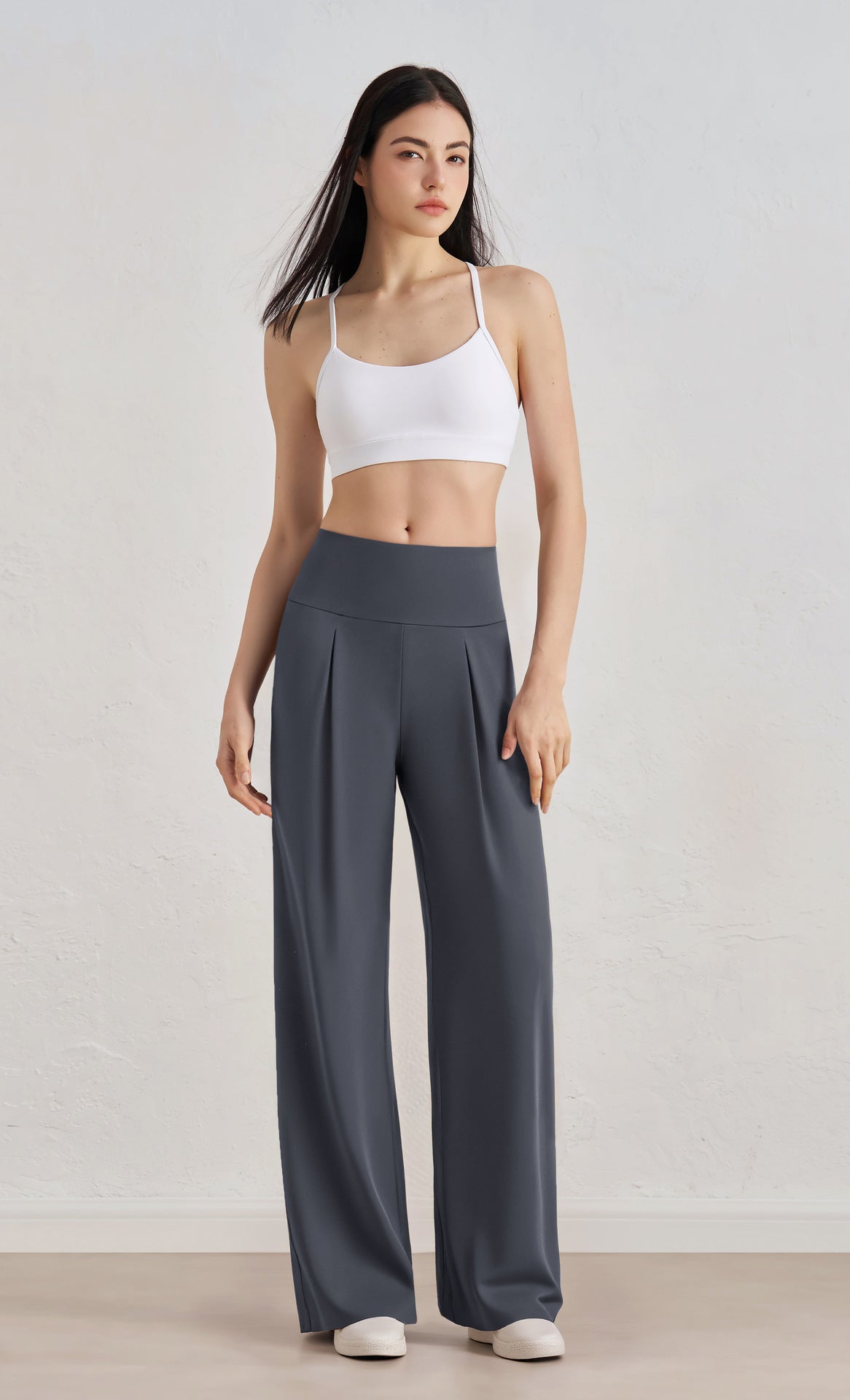 NUF High Waist Athletic Wide Leg Pants Flowy Slimming
