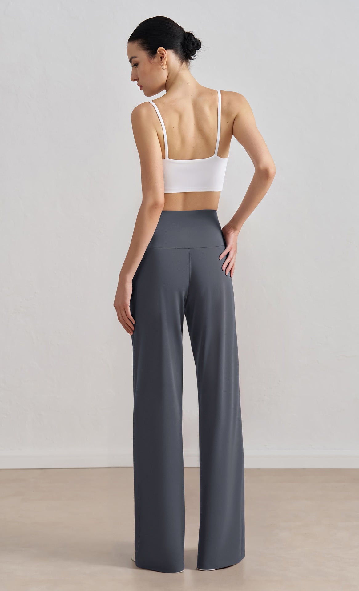 NUF High Waist Athletic Wide Leg Pants Flowy Slimming