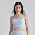 NUF Seamless Yoga Bra Women Thin Straps Backless Summer Gym