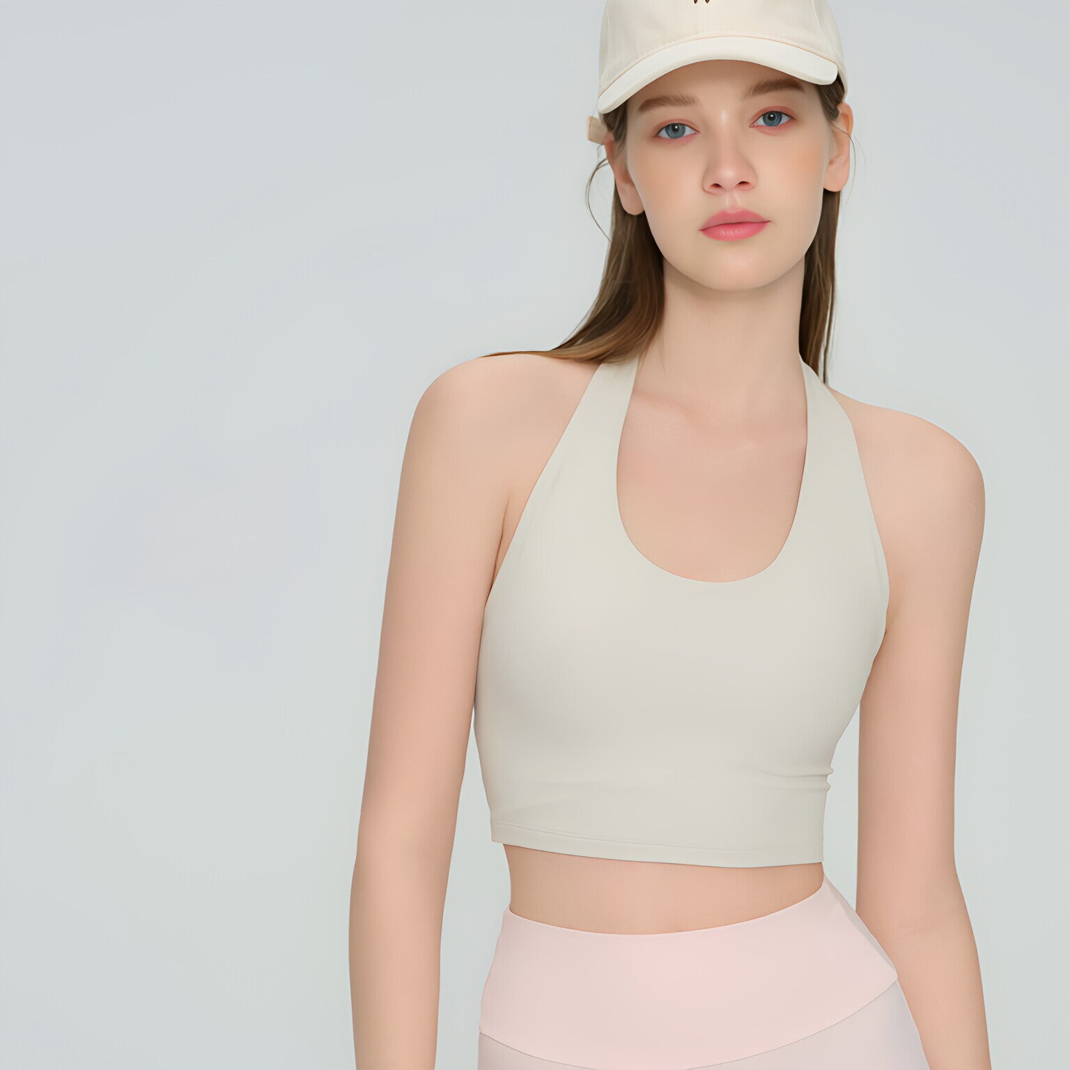 NUF Waist Contour Sports Bra Women Strapless Built in Cup Gym