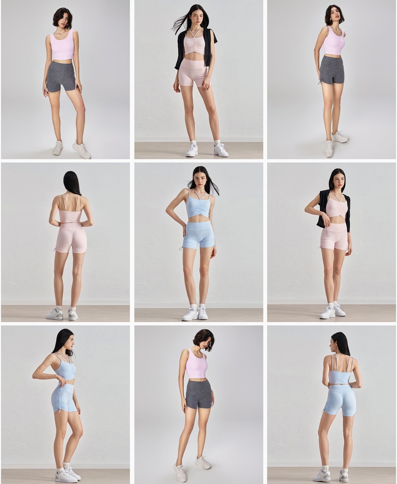NUF Women High Waist Yoga Shorts Peach Lift Gym Workout