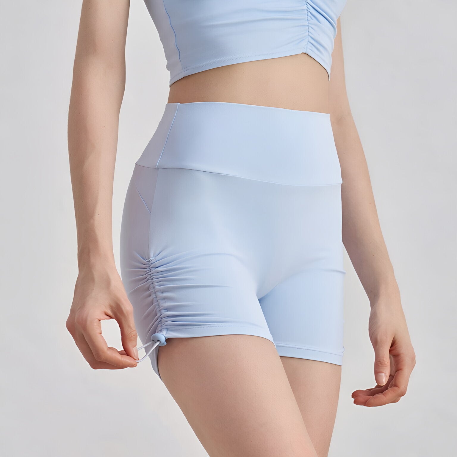 NUF Women High Waist Yoga Shorts Peach Lift Gym Workout